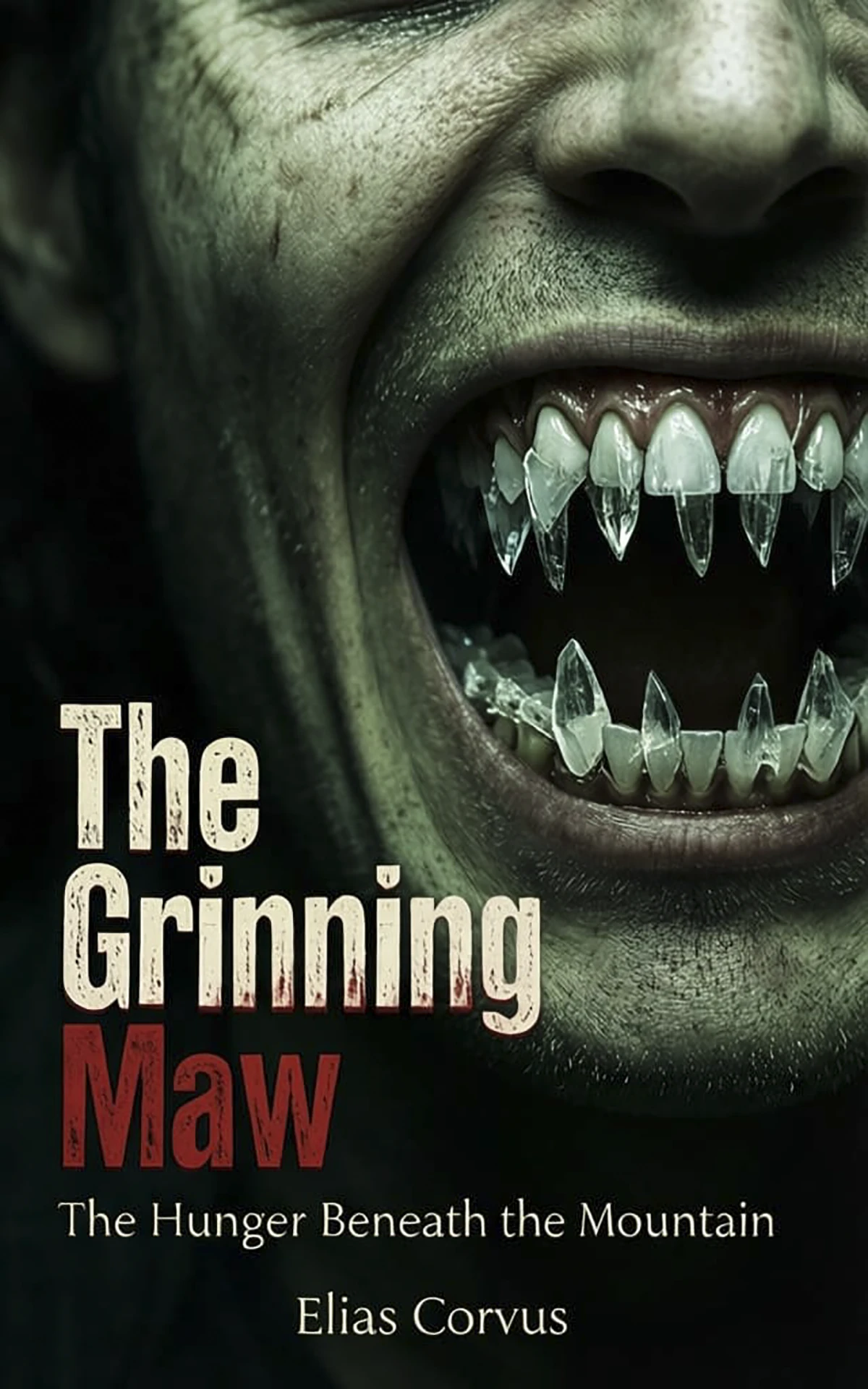 Horror book cover generated by NightCafe showing high image quality but requiring manual prompt tuning.