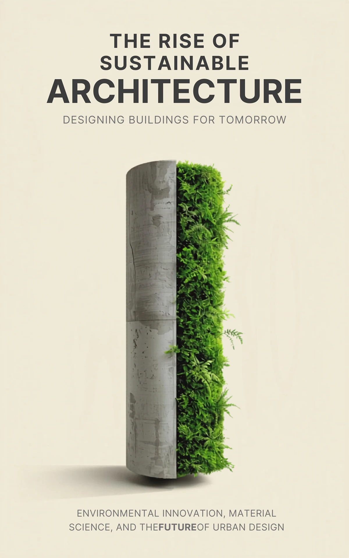 Non-fiction book cover from Canva, demonstrating clean imagery but text alignment problems.